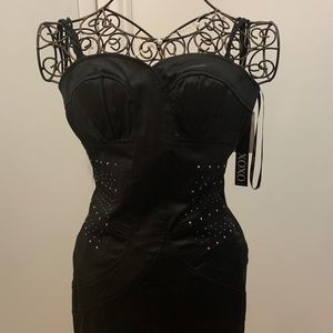 satin cocktail dress